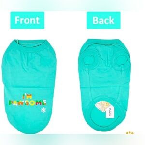 Dog Cat Clothes Shirts I'm Pawsome 100% Cotton Comfortable and Breathable size L